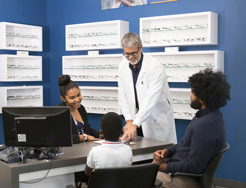 Optometrist with a family
