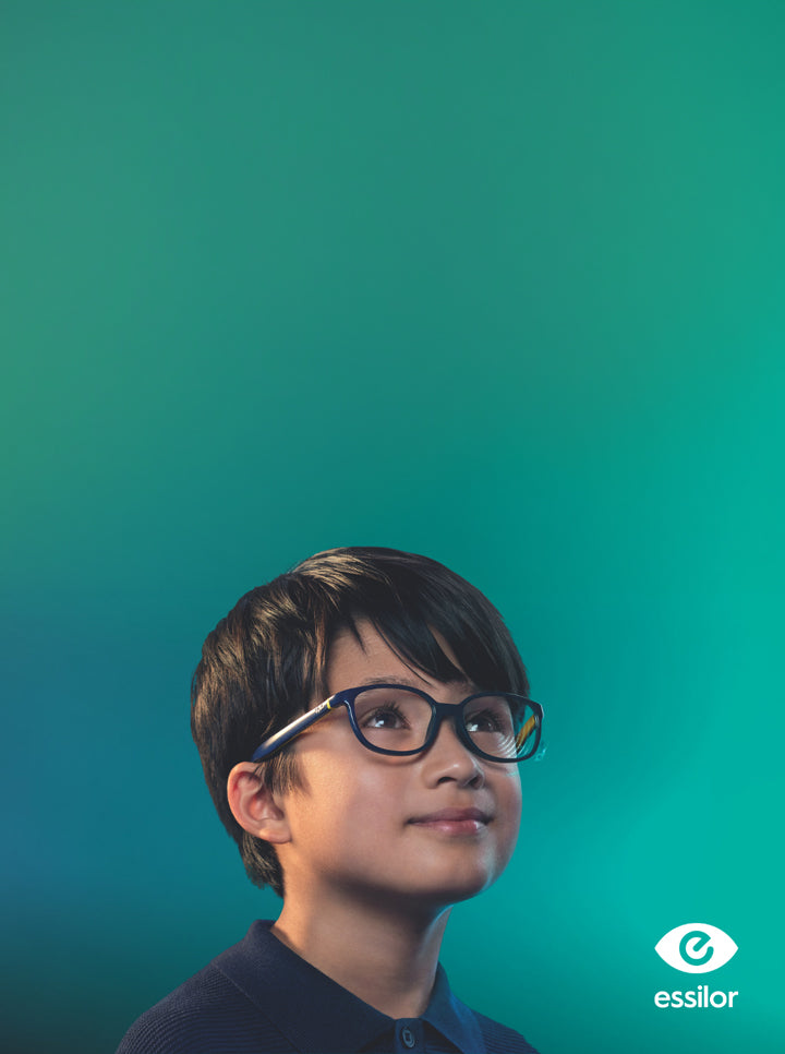 Child wearing Essilor Stellest lenses